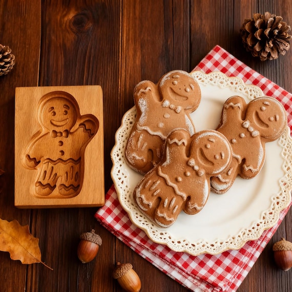 Holiday Baking Stamp: Springerle Gingerbread Man Mold, Christmas Gifts