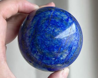 Sfera di cristallo di lapislazzuli naturale, sfera di quarzo lucidata a mano, metafisica, decorazione per la casa, regalo di cristallo, 1 pezzo
