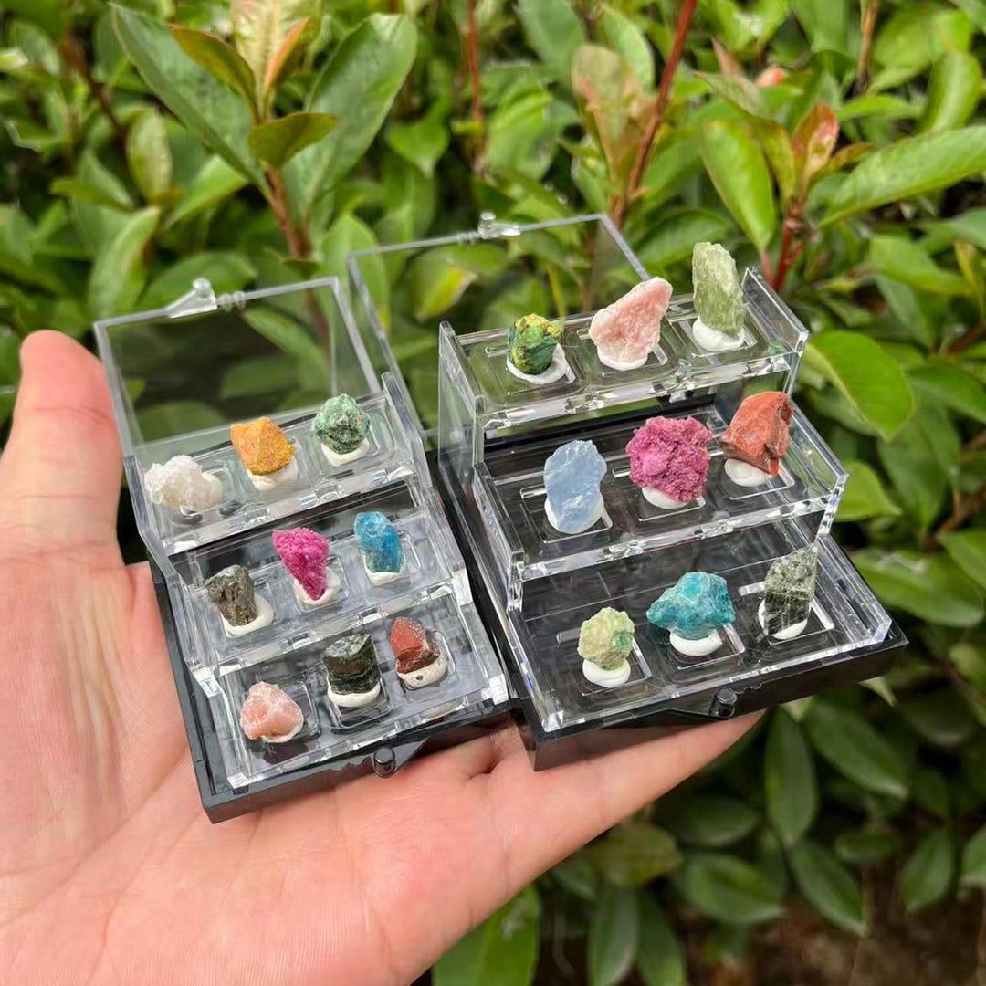 Natural Crystal Raw Stone Ore Box - Children's Science Gift - Etsy