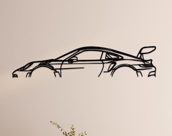 Car Metal Wall Art, Sports Car Wall Decor, Racing Car Metal Sign, Modern Car Silhouette, Garage Wall Art, Metal Car Wall Art for Garage