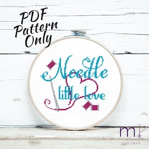 Needle Little Love Cross Stitch Pattern | PDF Only | xstitch