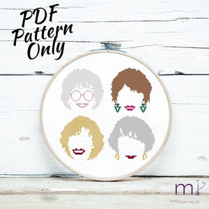 Golden Girls Cross Stitch Pattern | PDF Only | Rose Blanche Sophia Dorothy