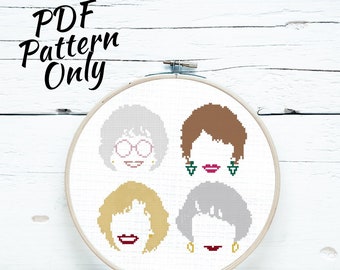 Golden Girls Cross Stitch Pattern | PDF Only | Rose Blanche Sophia Dorothy