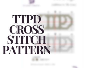 TTPD logo addition to Taylor Swift The Eras cross stitch PDF pattern| Instant Download | modern album tour