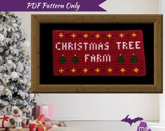 Christmas Tree Farm Taylor Swift cross stitch PDF pattern| Instant Download | modern swiftie