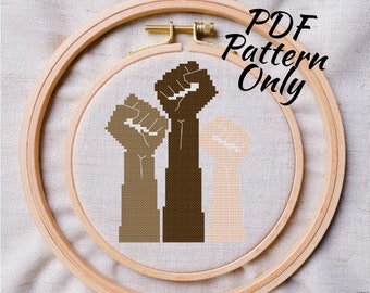 Social Justice, Racial Equality, Resist Cross Stitch Pattern | PDF Only | 50% proceeds to Equal Justice Initiative | Makers Against Racism