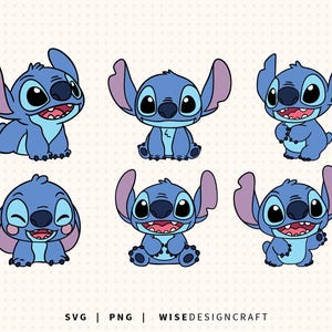 Stitch SVG PNG Bundle: Baby Stitch Clipart (Digital Download)