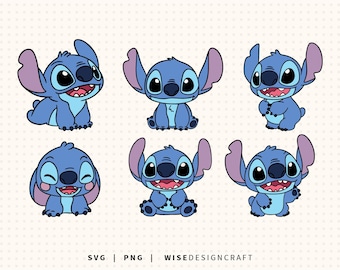 Stich SVG PNG Bundle: Stich Clipart (Digitaler Download)