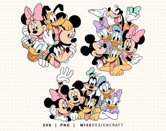 Mickey und Friends SVG PNG Bundle (Digitaler Download)