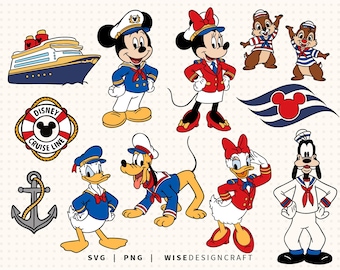 Mickey Cruise SVG PNG, Kreuzfahrtschiff Minnie Clipart, Adventure Cruise Line (digitaler Download)
