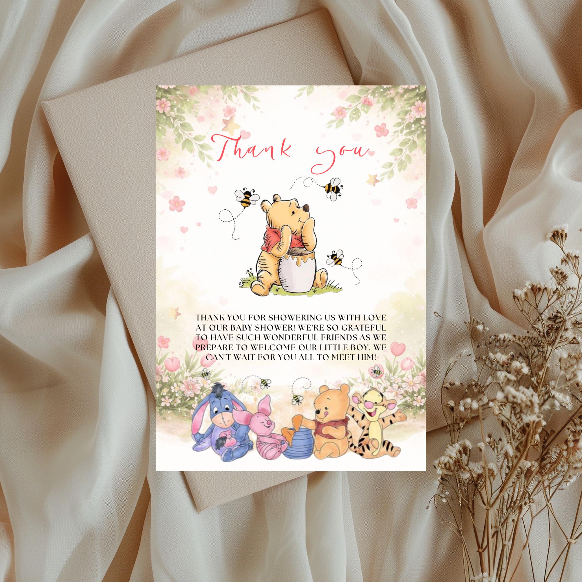 Pooh Thank You Cards - Etsy