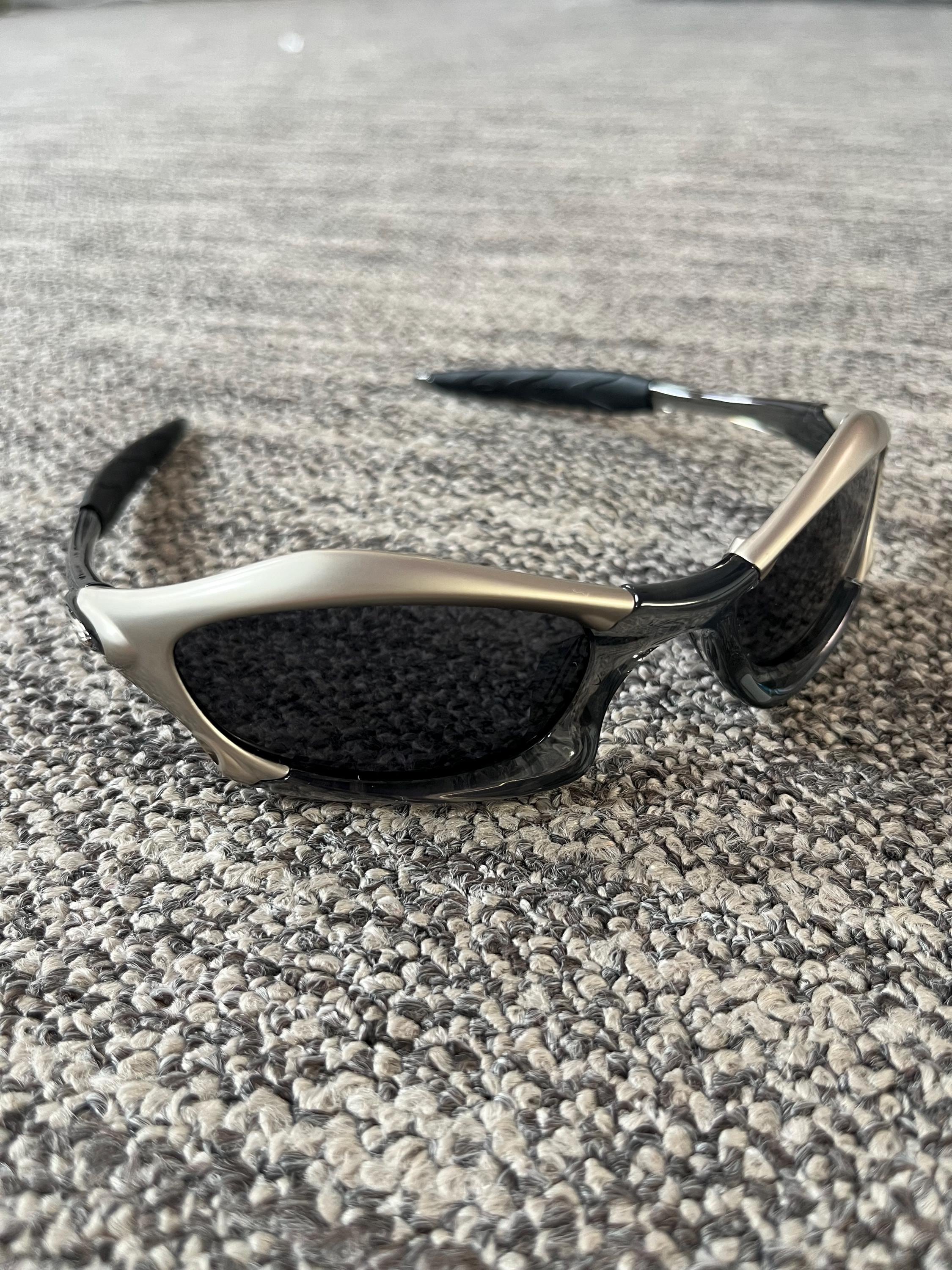 Vintage Oakley Splice – Y2K Sport Sunglasses, Black Frame With