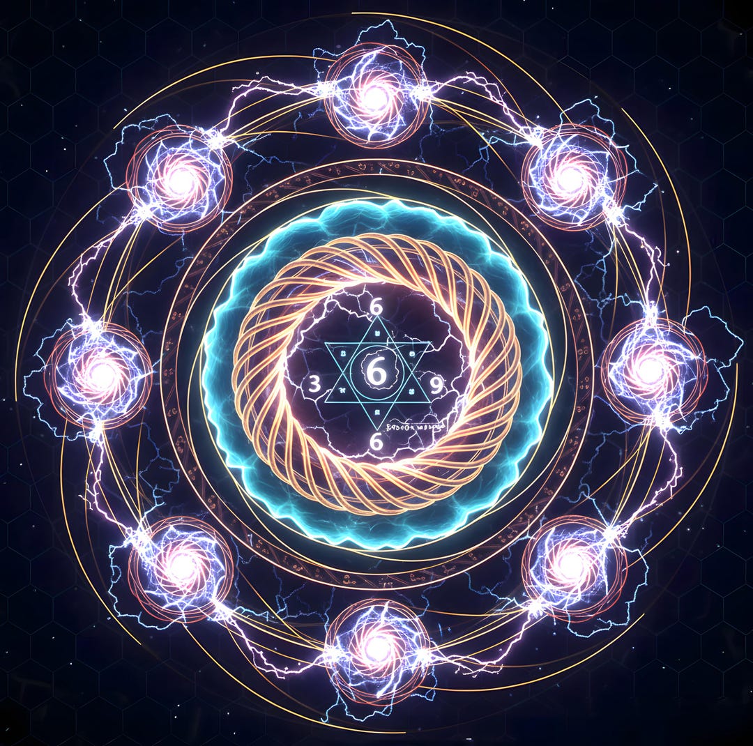Tesla 369 Hz Frequency ACTIVATED Art | Vortex Mathematics Sacred ...
