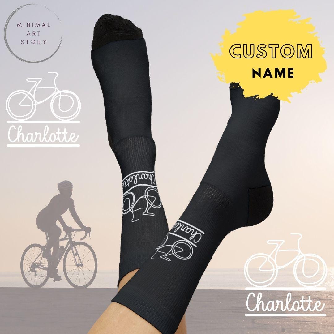 Paire De Chaussettes Vélo Fantaisie Homme DAvco - Taille 10-13, Noir, Neuf Avec étiquette