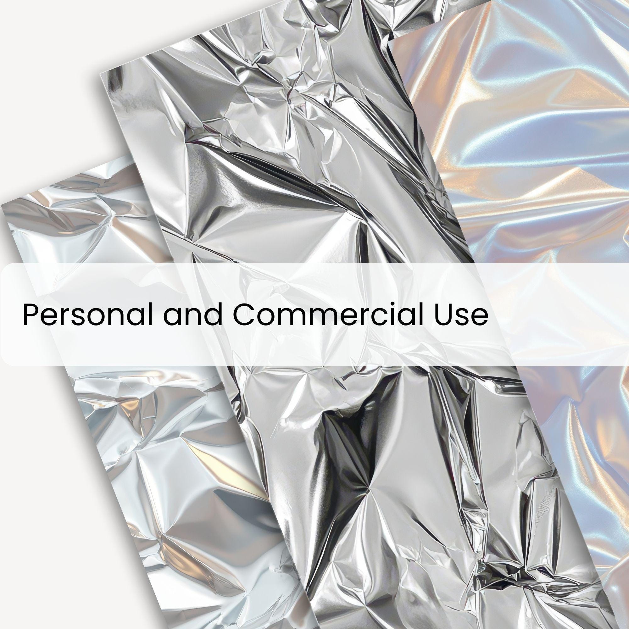 Silver Foil Digital Paper – 12 Seamless Metallic Textures / 12x12 ...