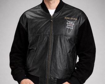 Michael Jackson King of Pop World Tour 90 Leather Jacket| MJ The Jacksons Jacket