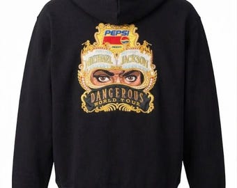 Michael Jackson Dangerous World Tour Printed  Hoodie| MJ Outfit | Collectible Outfit| Fans Cosplay
