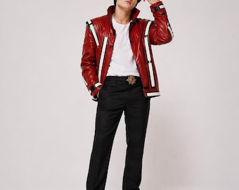 Michael Jackson Bad Tour Thriller Leather Jacket| Fans Cosplay