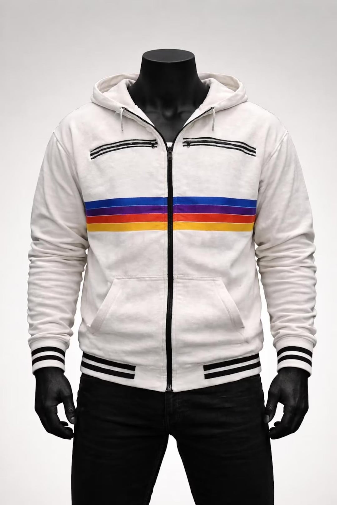 Project Hail Mary Ryan Gosling Rainbow Stripe Zipper Hoodie - Etsy UK