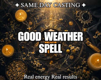 Good Weather Spell | Stop Bad Weather Energy Ritual | Sunny Day Spell Casting | Outdoor Event Weather Ritual | Same Day Digital Energy Work