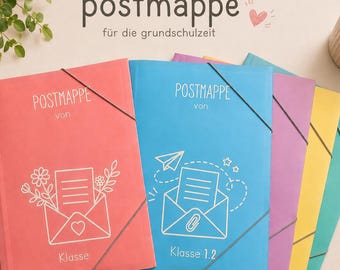 Postmappe Elternpost Grundschule DINA4 Kunststoff, Einschulungsgeschenk Briefe, Infos und wichtige Dokumente im Ranzen, Schulanfang