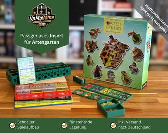 Artengarten Insert | Sanctuary | Brettspiel Organizer | Schnelles Setup | Reduzierter Spielaufbau