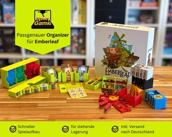 Emberleaf Deluxe Insert | Brettspiel Organizer | Schnelles Setup | Reduzierter Spielaufbau