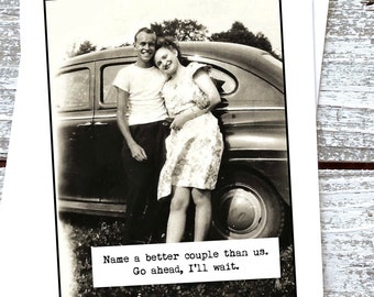 Valentine's Day or Anniversary Card For Him Her perfect couple