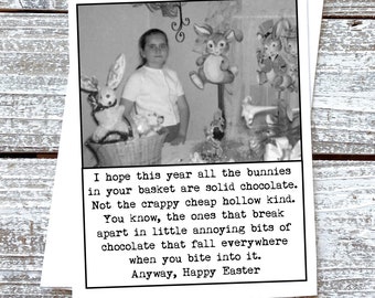 Funny Adult Easter Greeting Card the Good Chocolate Bunny