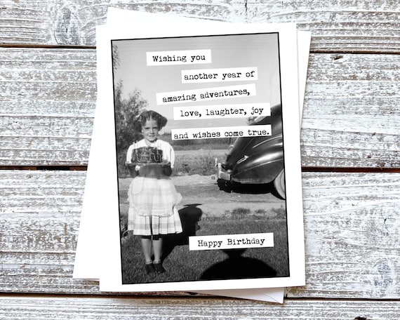 Sweet Happy Birthday Card with joyful wishes for her Wishing you another year of amazing adventures, love, laughter, joy