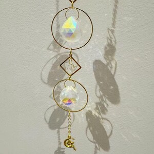 Crystal Ball Suncatcher, Handmade Window Prism, Rainbow Light Charm, Healing Crystal Decoration, Spiritual Home Accessories, Gifts for Her image 7