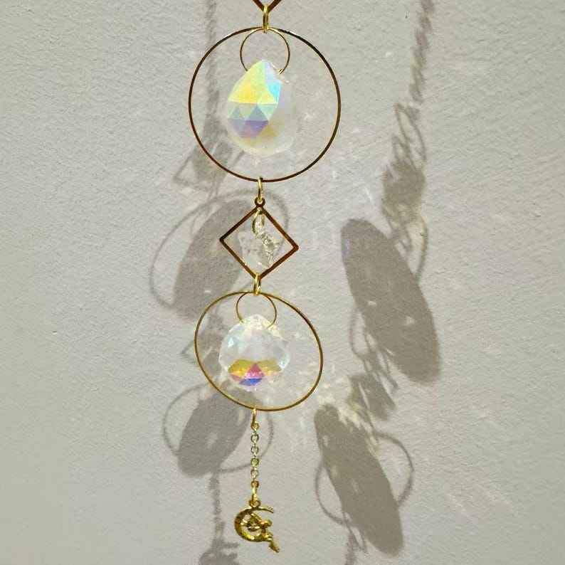 Crystal Ball Suncatcher, Handmade Window Prism, Rainbow Light Charm, Healing Crystal Decoration, Spiritual Home Accessories, Gifts for Her image 7
