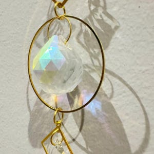 Crystal Ball Suncatcher, Handmade Window Prism, Rainbow Light Charm, Healing Crystal Decoration, Spiritual Home Accessories, Gifts for Her image 9