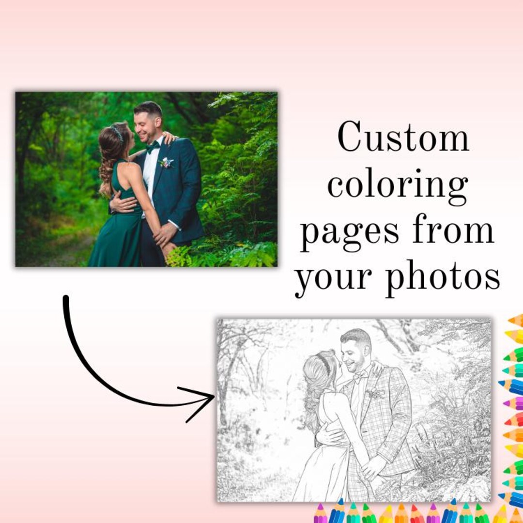 15 Custom Coloring Pages From Photos, Personalized Coloring Book ...