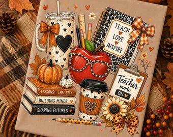 Enseignant automne Vibes Png, design sublimation Png saison douillette, mignon citrouille d'automne Png, chemise automne douillette Png, téléchargement numérique