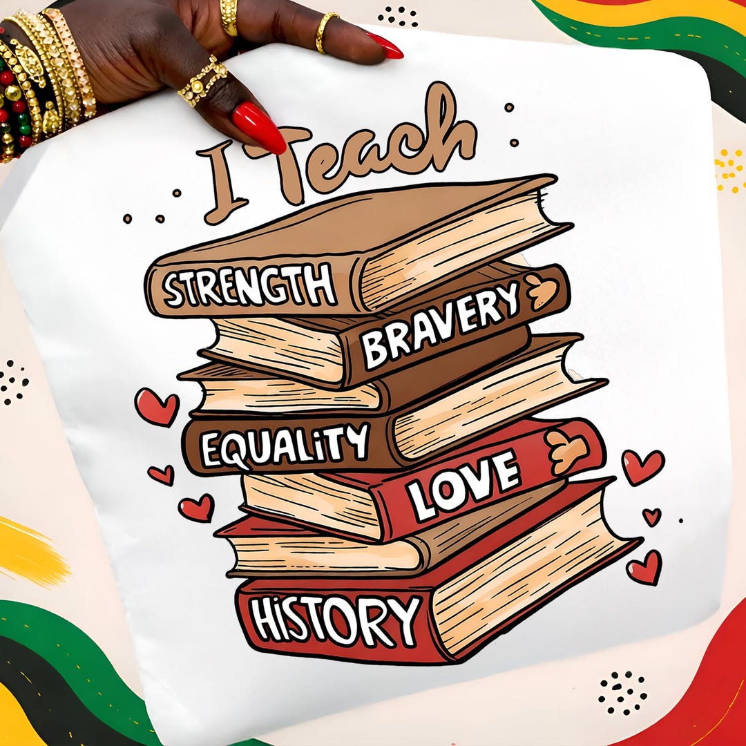 Teacher Black History Month Png, Preppy I Teach Black History Png ...