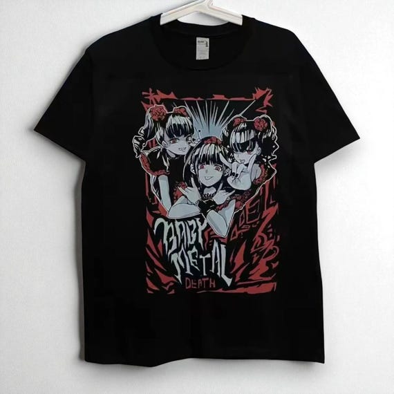 ベビーメタルTシャツ、日本のメタルバンドTシャツ、クールなアニメ