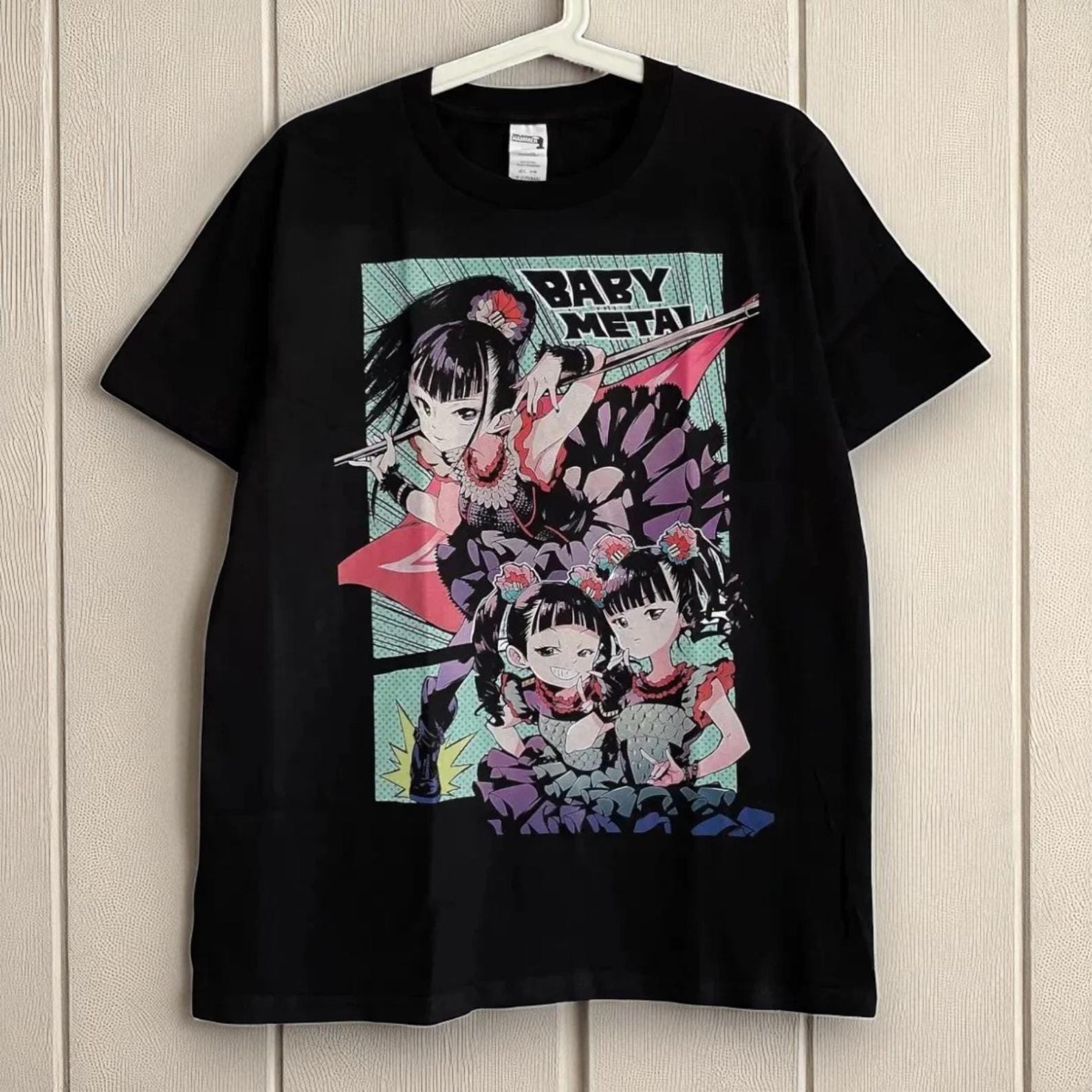 ベビーメタルTシャツ、日本のメタルバンドTシャツ、クールなアニメ