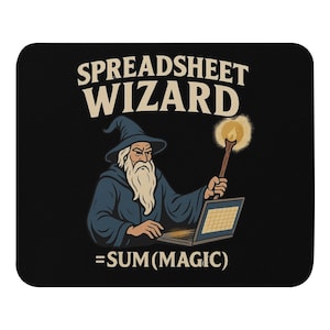 Spreadsheet Wizard Mouse Pad – Funny Accountant Desk Mat