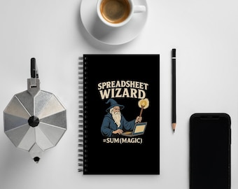Spreadsheet Wizard Notebook – Funny Excel Notebook, Accountant Journal, Finance Analyst Gift, Tech & Office Humor