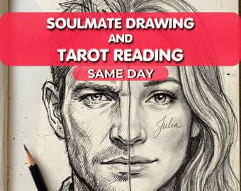 Soulmate Drawing and Soulmate Reading, SAME HOUR Psychic Love Tarot Reading, Same Day Draw My Soulmate, Your Future Husband/Wife, Twinflame