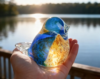 Lalique Crystal Bagatelle Vase • Birds Fauna Floral Sparrow Art