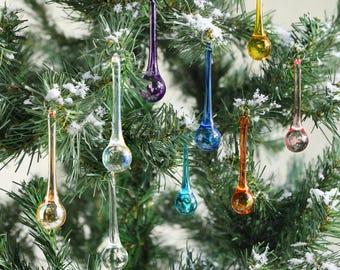 Glas klarer Regenbogen bunte Glas Regentropfen Weihnachtsdekoration Glastropfen, Klarglastropfen, Kronleuchter Dekoration Housewarming Geschenk