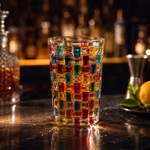 Farbige glasvasen