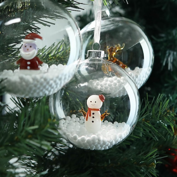Handgefertigte Glas Weihnachtsbaumkugel, mundgeblasene Glasverzierung, Weihnachtsbaum-hängendes Geschenk, Schneemann, Gedenkgeschenke für Kinderfreunde