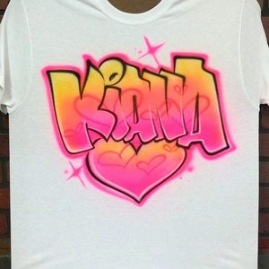 Custom Airbrush Shirt with Your Name or Text + Colors | Personalized Tee, Hoodie, Tank or Crop Top | Adults & Kids Birthday Gift Idea