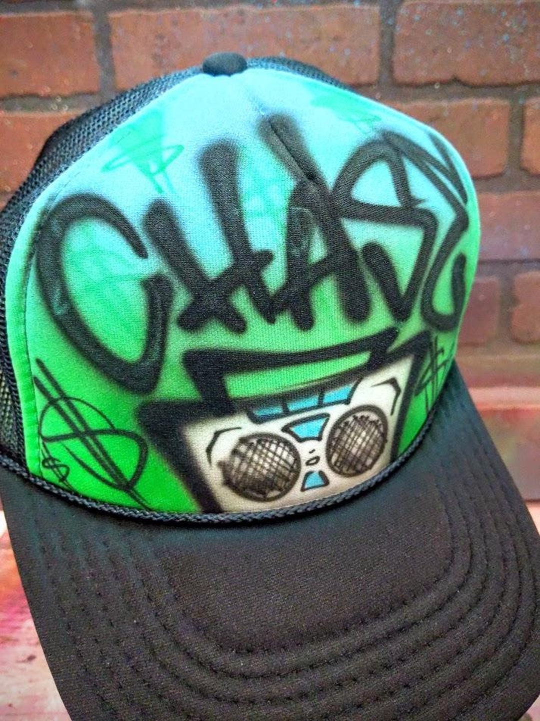 Casquette trucker personnalisée Airbrush Snapback avec nom