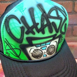 Custom Airbrush Trucker Hat | Personalized Name Snapback, Hand Painted Party Favor Gift