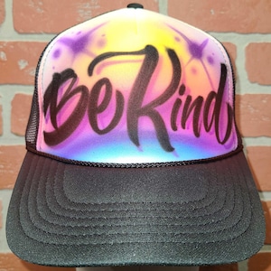 Custom Airbrush Trucker Hat | Personalized Name Snapback, Hand Painted Party Favor Gift