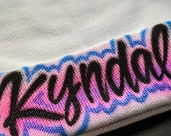 Custom Airbrush Beanie | Personalized Winter Hat | Hand Painted, For Adults and Kids